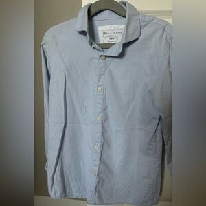 Zara Boys Light Blue Button-Up Shirt Sz 9 yrs